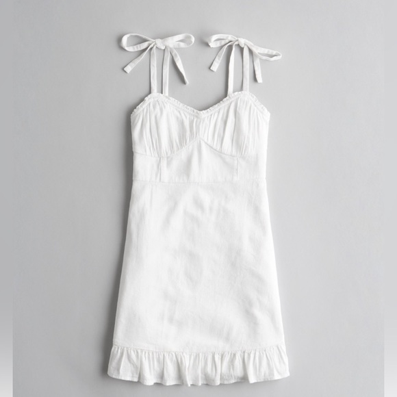 Hollister Woven Sweetheart Dress - White - Picture 1 of 1